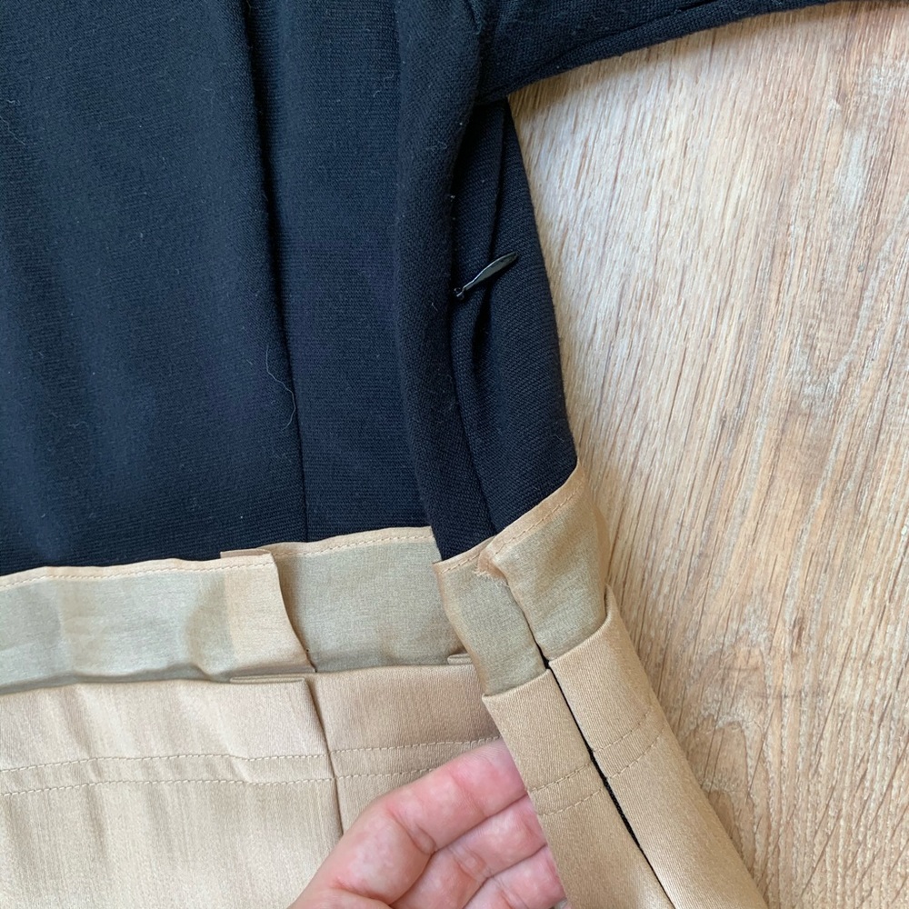 Shani | Black and Tan Mid-length Dress - Picture 12 of 12